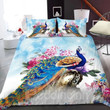 Elegant Colorful Peacocks 3d Bedding Set (Duvet Cover & Pillow Cases)