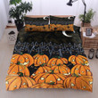 Halloween Pumpkin Black Cat Bed Sheets Spread Duvet Cover Bedding Set