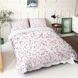 Pink Music Notes Cotton Bed Sheets Spread Comforter Duvet Cover Bedding Sets
