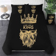 Black Yellow Fashion Crown Cotton Bed Sheets Spread Comforter Duvet Cover Bedding Sets