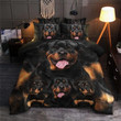 Adorable Rottweiler Family Cotton Bed Sheets Spread Comforter Duvet Cover Bedding Sets Perfect Gifts For Rottweiler Lover Gifts For Birthday Christmas Thanksgiving