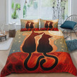 Cat Pattern Romantic Theme Couple Bed Sheets Spread Comforter Duvet Cover Bedding Sets