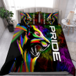 Personalized LGBT Lion Pride Smoke Flag Duvet Cover Bedding Set
