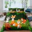 Cartoon Animals Fox Squirrel Raccoon Bed Sheets Duvet Cover Bedding Sets