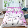 White Horse And Butterfly Bed Sheets Duvet Cover Bedding Sets