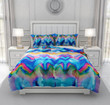 Faux Tie Dye Cotton Bed Sheets Spread Comforter Duvet Cover Bedding Sets