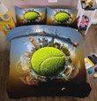 Tennis The Zoomed In Planet Cotton Bed Sheets Spread Comforter Duvet Cover Bedding Sets
