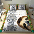 Sloth To Be The Very Best Version Of You Cotton Bed Sheets Spread Comforter Duvet Cover Bedding Sets