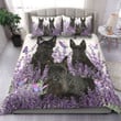 Scottish Terrier And Lavender Cotton Bed Sheets Spread Comforter Duvet Cover Bedding Sets