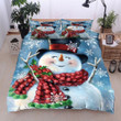 Christmas Happy Snowman Bed Sheets Duvet Cover Bedding Set Great Gifts For Christmas Holiday