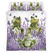 Frog Purple Lavender Bed Sheets Bedspread Duvet Cover Bedding Set