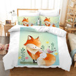 Cartoon Fox Bed Sheets Duvet Cover Bedding Set