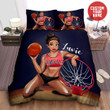 Basketball Black Girl Duvet Cover Bedding Set With Name