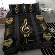 Personalized Music Note Gold Take My Whole Life Too Cotton Bed Sheets Spread Comforter Duvet Cover Bedding Sets