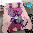 Galaxy Universe Black Girl Pink Afro Magic Custom Name Duvet Cover Bedding Set