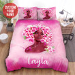 Personalized Black Woman Breast Cancer Awareness Cotton Bed Sheets Duvet Cover Bedding Sets