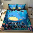 Everything Whale Be Okay Cotton Bed Sheets Spread Comforter Duvet Cover Bedding Sets