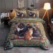 3D Cat Mom And Little Cute Kitty On The Floor Pattern Cotton Bed Sheets Spread Comforter Duvet Cover Bedding Sets