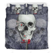 Skeleton Black And Gray Bed Sheets Duvet Cover Bedding Set Great Gifts For Birthday Christmas Thanksgiving