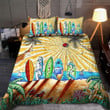 Surfboard And Beach Bedding Set Bed Sheets Spread Comforter Duvet Cover Bedding Sets