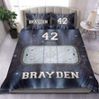 Personalized Name And Number Hockey Duvet Cover Bedding Set
