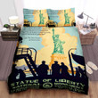New York The Statue Of Liberty National Monument Bed Sheets Spread Comforter Duvet Cover Bedding Sets