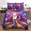 Halloween, Witch, Many Ghosts Around Her Art Bed Sheets Spread Duvet Cover Bedding Sets