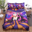 Halloween, Witch, Many Ghosts Around Her Art Bed Sheets Spread Duvet Cover Bedding Sets