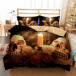 3D Art Pattern Skull Rose And Candle Bed Sheets Duvet Cover Bedding Set Great Gifts For Birthday Christmas Thanksgiving