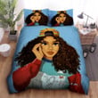 Personalized Long Hair Black Girl Wear Hat Cotton Bed Sheets Spread Comforter Duvet Cover Bedding Sets Perfect Gifts For Daughter Girlfriend Wife