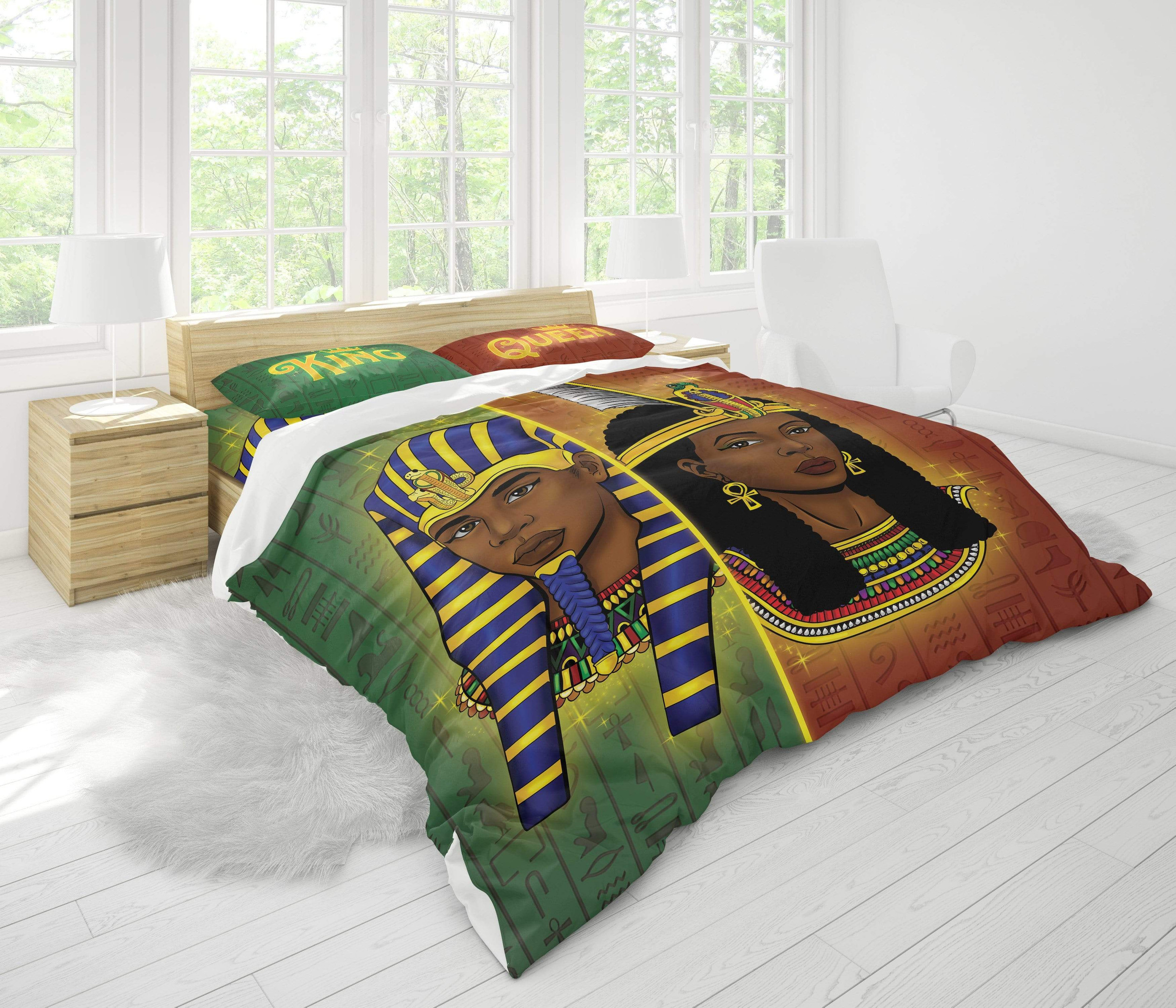 Black King & Queen Cotton Bed Sheets Spread Comforter Duvet Cover Bedding Sets