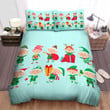 Christmas Artwork, Pine Tree On Elf Hand Bed Sheets Spread Duvet Cover Bedding Sets