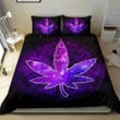 Galaxy Purple Weed Duvet Cover Bedding Set