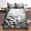 Loveland Frog Black & White Illustration Bed Sheets Spread Duvet Cover Bedding Sets