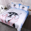 Who Is A Happy Husky  Bed Sheets Spread  Duvet Cover Bedding Sets