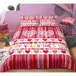 Happy Valentine's Day Bed Sheets Spread  Duvet Cover Bedding Sets