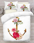 Floral Anchor 3D  Bed Sheets Spread  Duvet Cover Bedding Sets