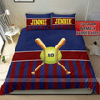 Softball Symbol Personalized Custom Name Duvet Cover Bedding Set