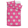 Maltese Dog Pattern Pink Bed Sheets Spread  Duvet Cover Bedding Sets