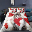 Cat With Hearts Bedding Set Bed Sheets Spread  Duvet Cover Bedding Sets