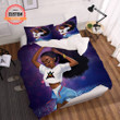 Personalized Black Girl High Ponytail Hairstyle  Bed Sheets Spread  Duvet Cover Bedding Sets Perfect Gifts For Daughter Girlfriend Wife