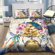 Peaceful Sloth Family Digital Drawing Bed Sheets Spread  Duvet Cover Bedding Sets