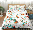 Watercolor Splatter Abstract Boho  Bed Sheets Spread  Duvet Cover Bedding Sets