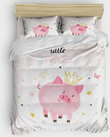 Art Gallery Lightweight Beding Sets Duvet Cover Set Pink Pig Princess Bed Sheet Set