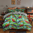 Red & Blue Parrots Blue Sky Shade  Bed Sheets Spread  Duvet Cover Bedding Sets