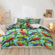 Red & Blue Parrots Blue Sky Shade  Bed Sheets Spread  Duvet Cover Bedding Sets
