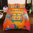3D Hippie Psychedelic Camper Van Peace And Love  Bed Sheets Spread  Duvet Cover Bedding Sets