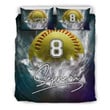 Softball Thunder Custom Duvet Cover Bedding Set With Your Name