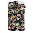 Skulls Grunge Ornament Bedding Set (Duvet Cover & Pillow Cases)