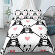 Heart Panda  Bed Sheets Spread  Duvet Cover Bedding Sets